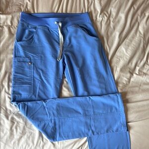 Figs Blue Cargo Pants Relaxed Fit